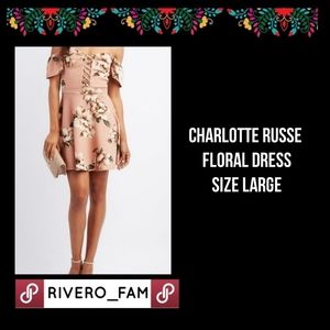 CHARLOTTE RUSSE | FLORAL OFF SHOULDER DRESS